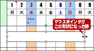 マウスポインタの形状
