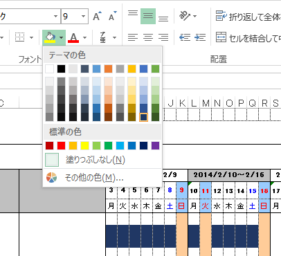 塗りつぶしでチャートを描く